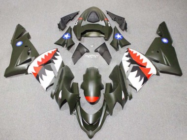 Wholesale 2004-2005 Kawasaki ZX10R Motorcycle Fairings - Silver Black Ninja