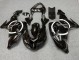 2006-2007 Kawasaki ZX10R Motorcycle Fairings - Glossy Black White Circle