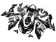 2006-2007 Kawasaki ZX10R Motorcycle Fairings - Glossy Black White West