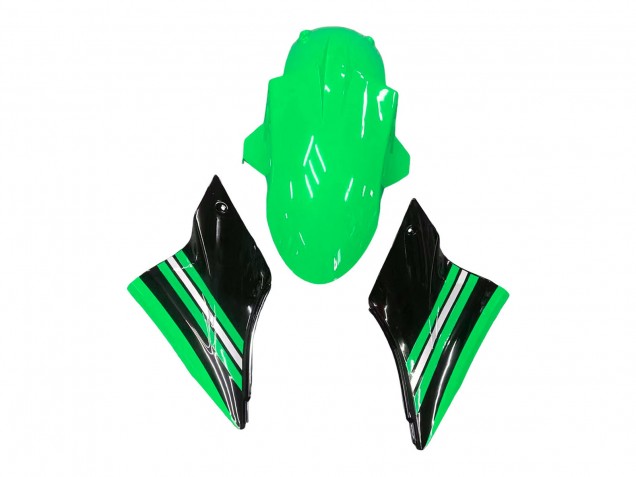 2006-2007 Kawasaki ZX10R Motorcycle Fairing Kits - Green White Black