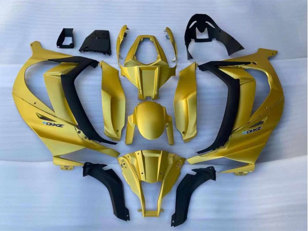 2011-2015 Kawasaki ZX10R Motorcycle Fairings - Gold Black
