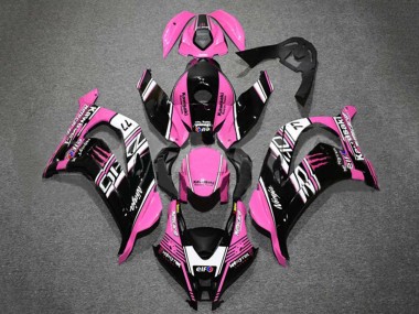 Wholesale 2016-2020 Kawasaki ZX10R Motorcycle Fairings - Pink Glossy Black White Elf Monster