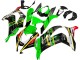 2016-2020 Kawasaki ZX10R Motorcycle Fairings - Green Yellow Red Black Elf Monster