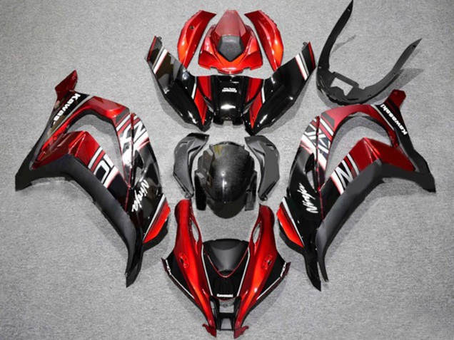 2016-2020 Kawasaki ZX10R Motorcycle Fairing - Red Glossy Black White