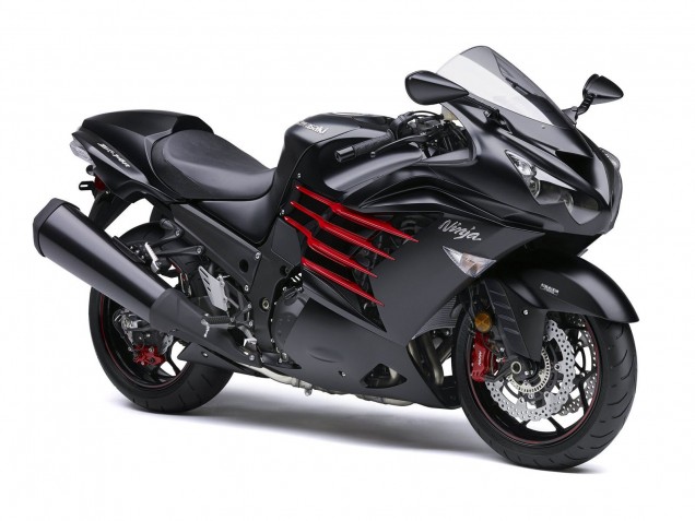 2012-2024 Kawasaki ZX14R ZZR1400 Motorcycle Fairings - Matte Black Red White Ninja