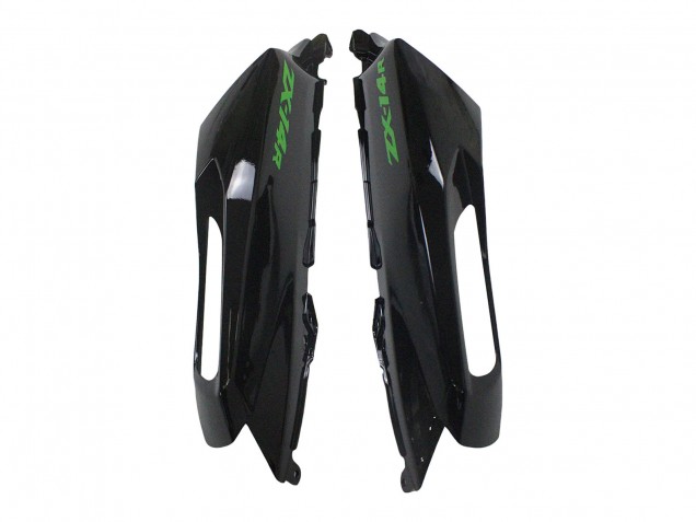 2012-2024 Kawasaki ZX14R ZZR1400 Motorcycle Fairing Kits - Green Glossy Black