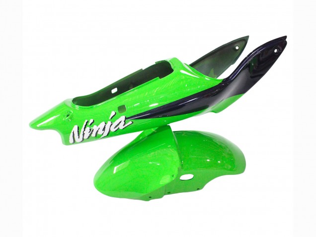 1998-1999 Kawasaki ZX6R Motorcycle Fairings - Green White Dark Blue Silver