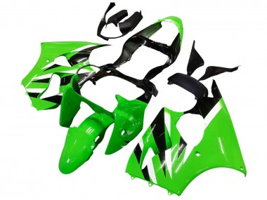 Wholesale 2000-2002 Kawasaki ZX6R Motorcycle Fairings - Green White Black