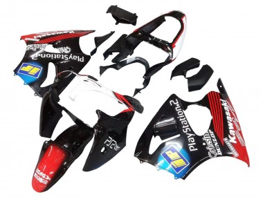 Wholesale 2000-2002 Kawasaki ZX6R Motorcycle Fairings - Glossy Black Red Blue Red PlayStation 2