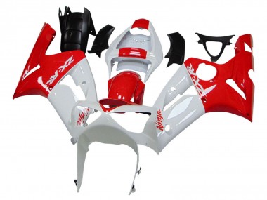 Wholesale 2003-2004 Kawasaki ZX6R Motorcycle Fairings - White Red