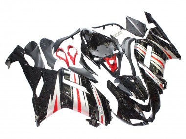 Wholesale 2007-2008 Kawasaki ZX6R Motorcycle Fairings - Black Silver Red Ninja