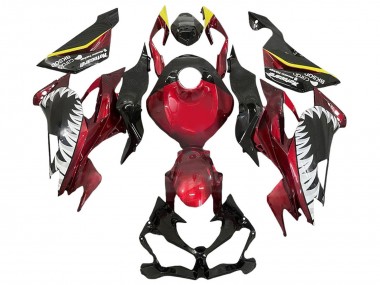 Wholesale 2013-2018 Kawasaki ZX6R Motorcycle Fairings - Red Yellow Black White Shark