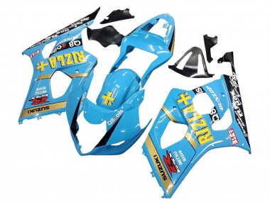 Wholesale 2003-2004 Suzuki GSXR 1000 Motorcycle Fairings - Light Blue Yellow Black Rizla Motul