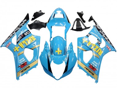 Wholesale 2003-2004 Suzuki GSXR 1000 Motorcycle Fairings - Light Blue Yellow Black Rizla Motul