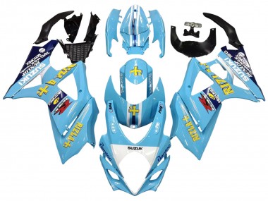 Wholesale 2007-2008 Suzuki GSXR 1000 Motorcycle Fairings - Light Blue Yellow Black Motul Rizla