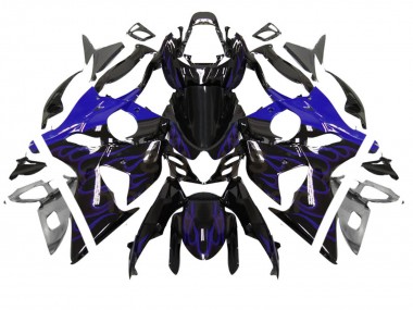 Wholesale 2007-2008 Suzuki GSXR 1000 Motorcycle Fairing - Glossy Black Blue Flame