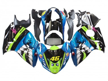 Wholesale 2008-2020 Blue Green Black Shark 46 Suzuki GSXR 1300 Hayabusa Motorcycle Fairings