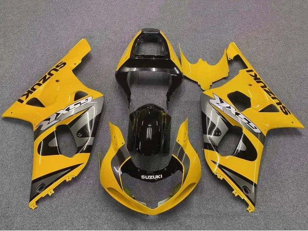 2001-2003 Suzuki GSXR 600 / GSXR 750 Motorcycle Fairing - Yellow Grey Glossy Black