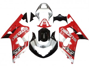 Wholesale 2001-2003 Suzuki GSXR 600 / GSXR 750 Motorcycle Fairing - Red White Glossy Black