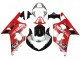 2001-2003 Suzuki GSXR 600 / GSXR 750 Motorcycle Fairing - Red White Glossy Black