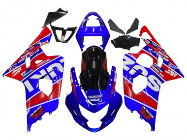 Wholesale 2004-2005 Suzuki GSXR 600 / GSXR 750 Motorcycle Fairings - Blue Red Black Motul Dunlop