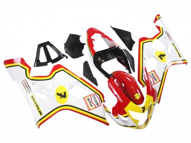 Wholesale 2004-2005 Suzuki GSXR 600 / GSXR 750 Motorcycle Fairings - White Red Yellow Michelin Texaon Heron 7