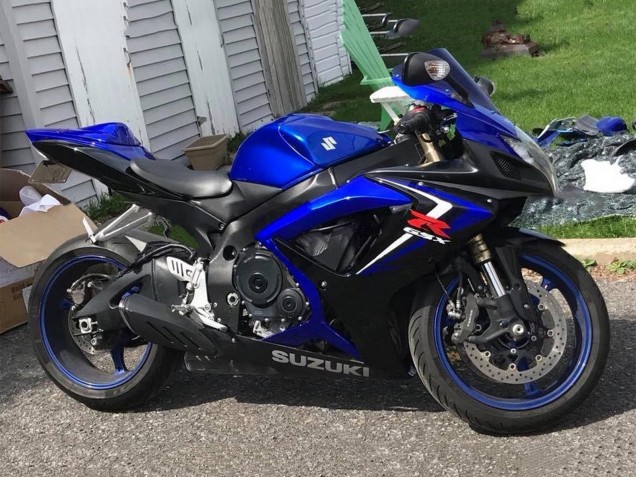 2006-2007 Suzuki GSXR 600 / GSXR 750 Motorcycle Fairings - Blue Black Red
