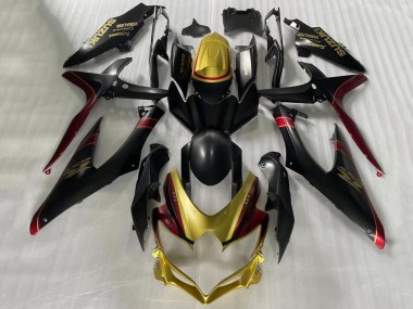 Wholesale 2006-2007 Suzuki GSXR 600 / GSXR 750 Motorcycle Fairings - Gold Matte Black Red