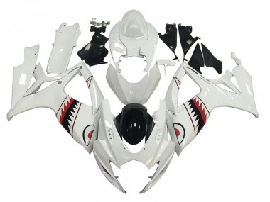 Wholesale 2006-2007 Suzuki GSXR 600 / GSXR 750 Motorcycle Fairings - White Red Black Shark