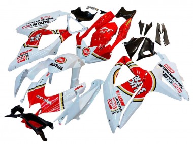 Wholesale 2008-2010 Suzuki GSXR 600 / GSXR 750 Motorcycle Fairings - White Red Motul Lucky Strike