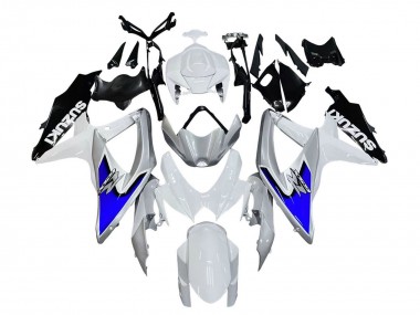 Wholesale 2008-2010 Suzuki GSXR 600 / GSXR 750 Motorcycle Fairings - White Silver Blue Black