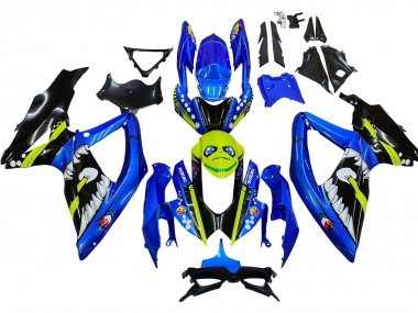 Wholesale 2008-2010 Suzuki GSXR 600 / GSXR 750 Motorcycle Fairings - Blue Fluorescent Green Shark