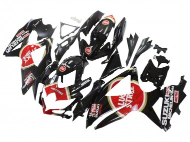 Wholesale 2008-2010 Suzuki GSXR 600 / GSXR 750 Motorcycle Fairings - Glossy Black Red White Motul Lucky Strike