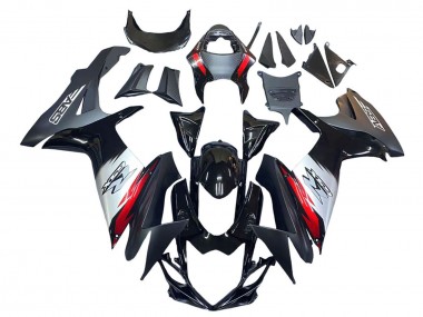 Wholesale 2011-2024 Suzuki GSXR 600 / GSXR 750 Motorcycle Fairings - Glossy Black Forged Carbon Fiber Silver Red