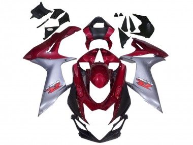 Wholesale 2011-2024 Suzuki GSXR 600 / GSXR 750 Motorcycle Fairings - Red Silver