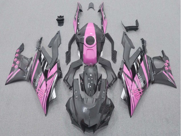 2015-2018 Yamaha YZF R3/R25 Motorcycle Fairings - Pink Glossy Black