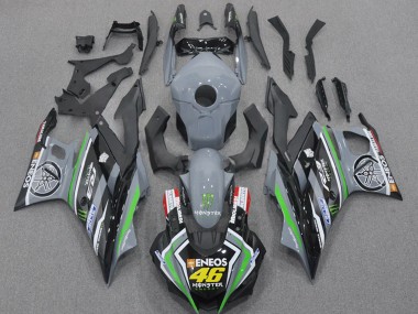 Wholesale 2022-2024 Yamaha YZF R3/R25 Motorcycle Fairings - Nardo Grey Green Black Monster ENEOS 46