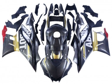 Wholesale 2022-2024 Yamaha YZF R3/R25 Motorcycle Fairings - Black Carbon Fiber Style Gold Red ABBOT