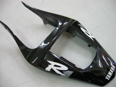 Wholesale 2000-2001 Yamaha YZF 1000 R1 Motorcycle Fairings - Glossy Black White Decal