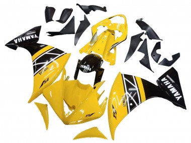Wholesale 2009-2011 Yamaha YZF 1000 R1 Motorcycle Fairing Kits - Yellow White Black Stripe
