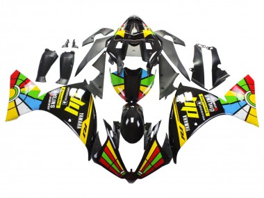 Wholesale 2012-2014 Yamaha YZF 1000 R1 Motorcycle Fairings - Glossy Black Yellow Green Blue Red Color Wheel