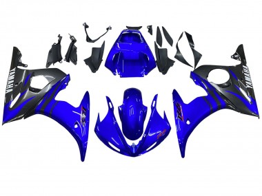 Wholesale 2003-2004 Yamaha YZF R6 Motorcycle Fairings - Blue Glossy Black