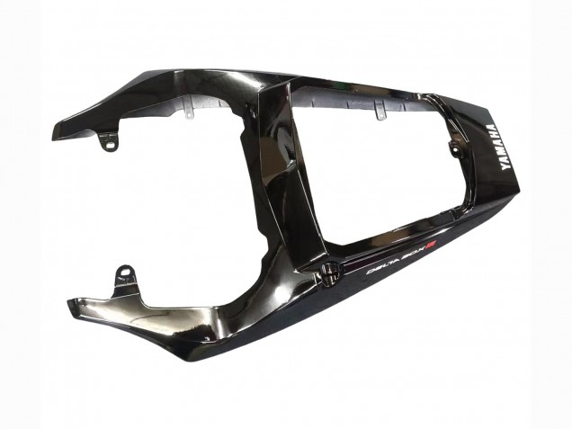 2003-2004 Yamaha YZF R6 Motorcycle Fairings - Glossy Black Matte Black White Decals