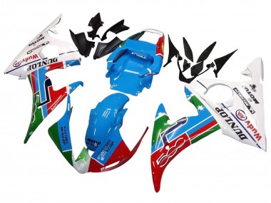 Wholesale 2006-2009 Yamaha YZF R6S Motorcycle Fairings - White Blue Green Red Kastinee Dunlop Motul