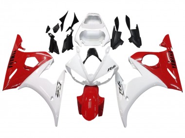 Wholesale 2003-2004 Yamaha YZF R6 Motorcycle Fairings - White Red