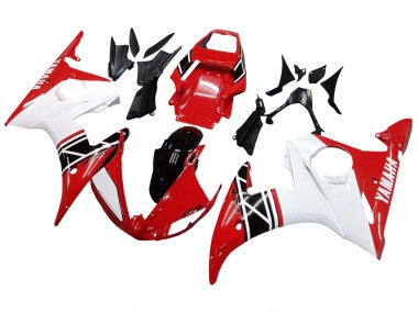 Wholesale 2006-2009 Yamaha YZF R6S Motorcycle Fairing - White Red Glossy Black