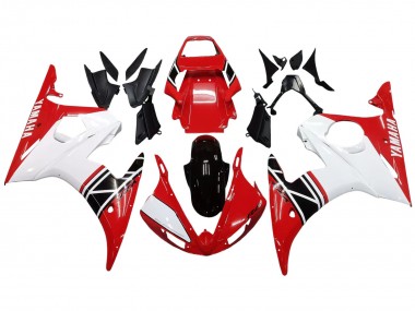Wholesale 2006-2009 Yamaha YZF R6S Motorcycle Fairing - White Red Glossy Black