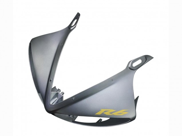2003-2004 Yamaha YZF R6 Motorcycle Fairings - Matte Grey Matte Black Gold Decals