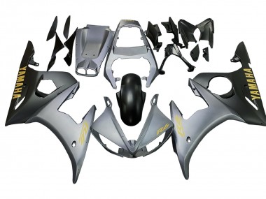 Wholesale 2006-2009 Yamaha YZF R6S Motorcycle Fairings - Matte Grey Matte Black Gold Decals