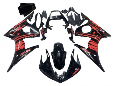 Wholesale 2003-2004 Yamaha YZF R6 Motorcycle Fairing - Glossy Black Red